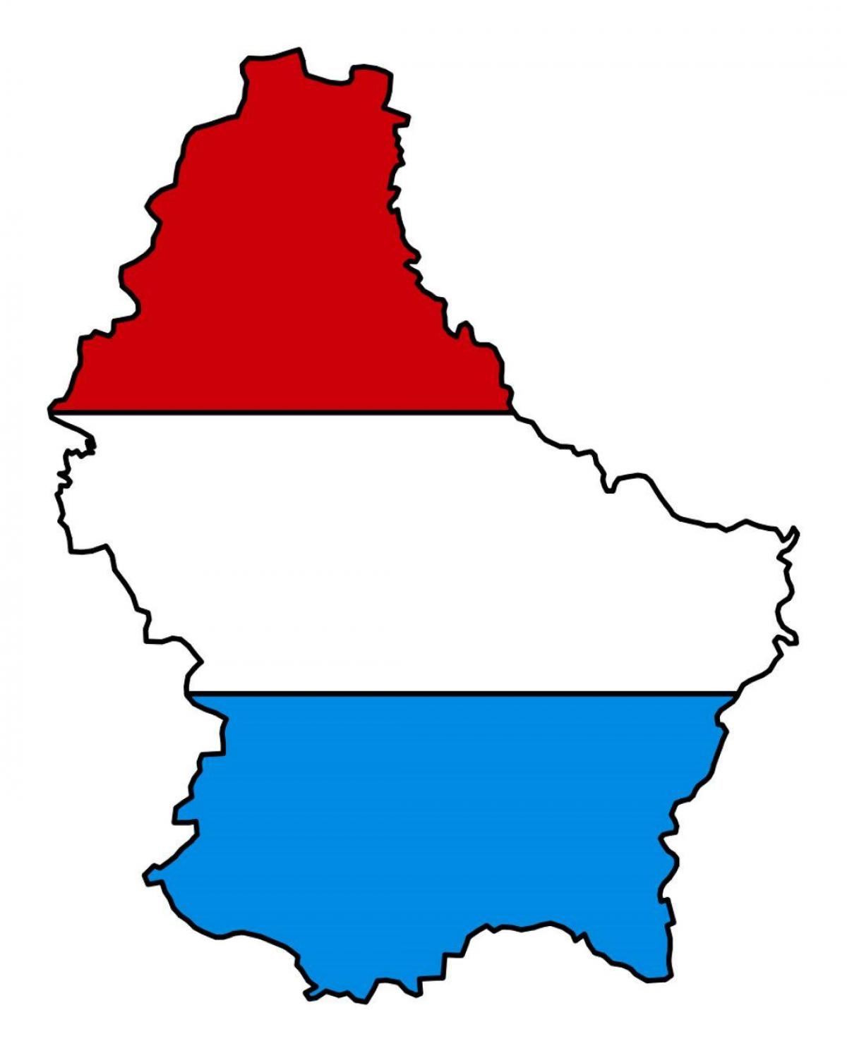 карта Люксембурга флаг 