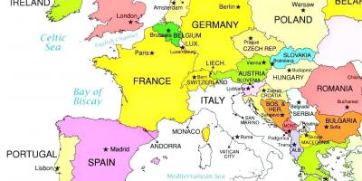 На карте Европы Люксембург