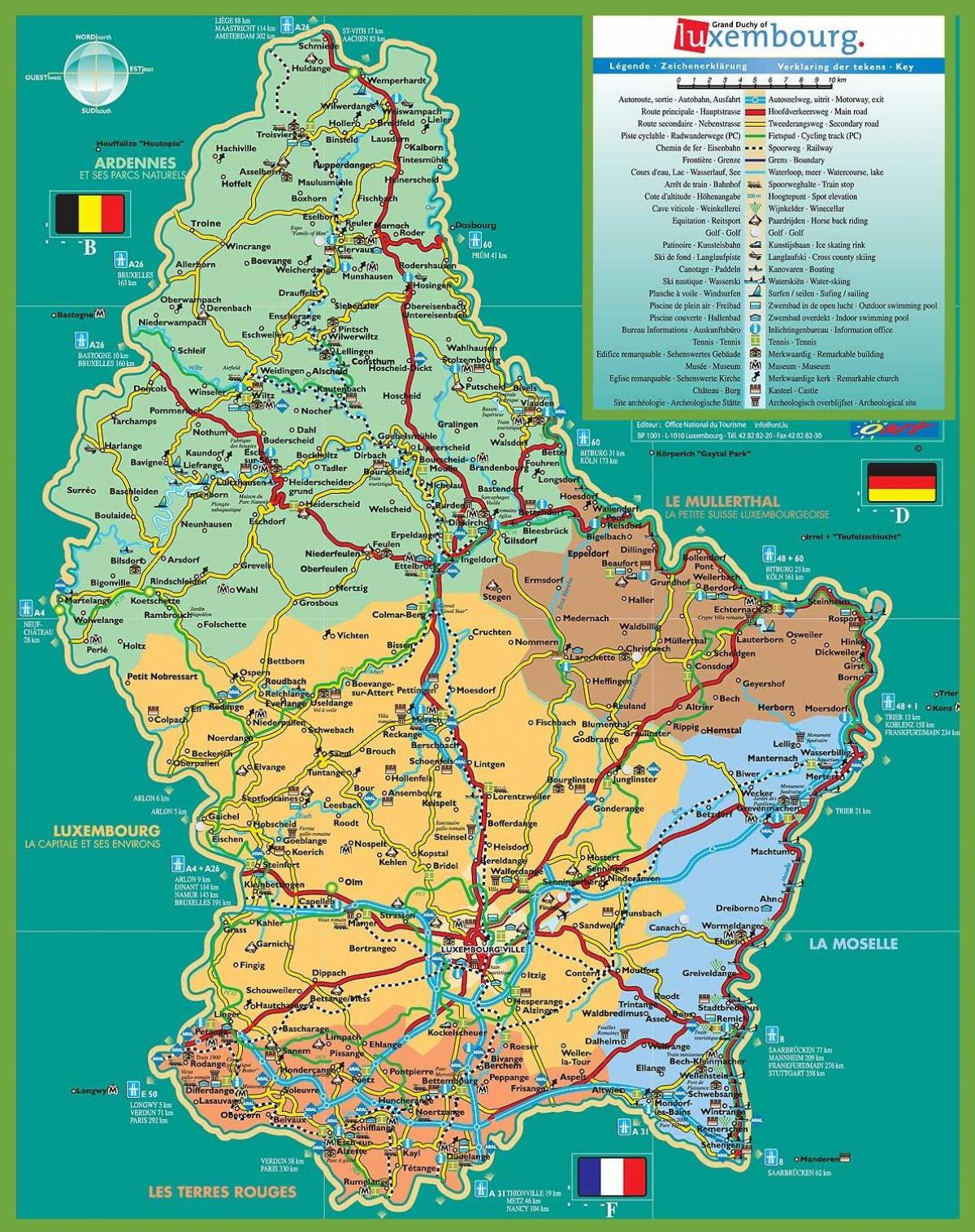 Люксембург достопримечательности карта