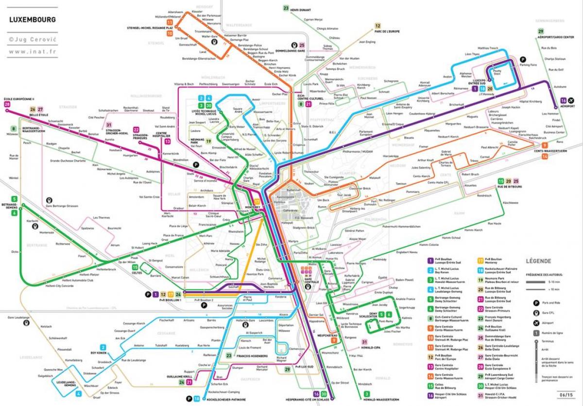 карта Люксембурга метро