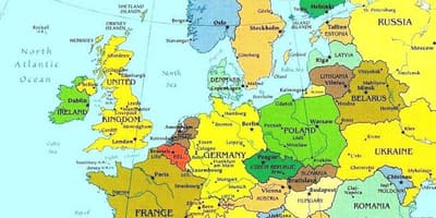 Карта Люксембурга и окружающих стран