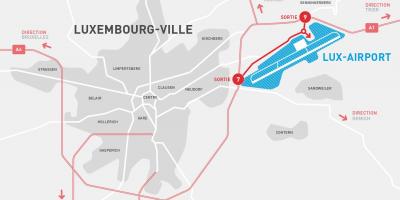 Карта аэропорт Люксембург