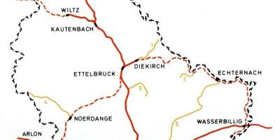 Люксембург железнодорожных карте